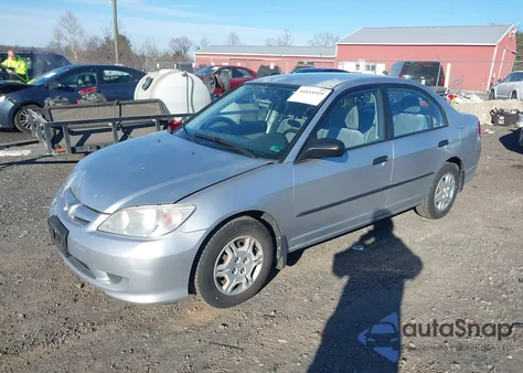 2005 Honda Civic Vp from USA, damaged, VIN 2HGES16465H524354